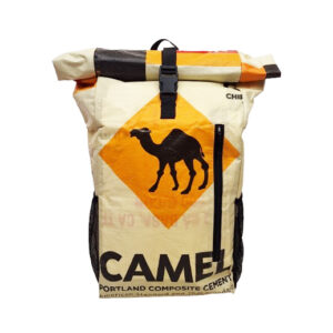 Upcycling - Kurierrucksack 2.0 aus recycelten Zementsäcke Camel
