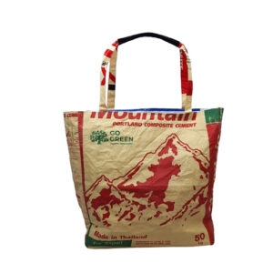 Upcycling - Grosser Shopper XXL aus recycelten Zementsäcke Mountain