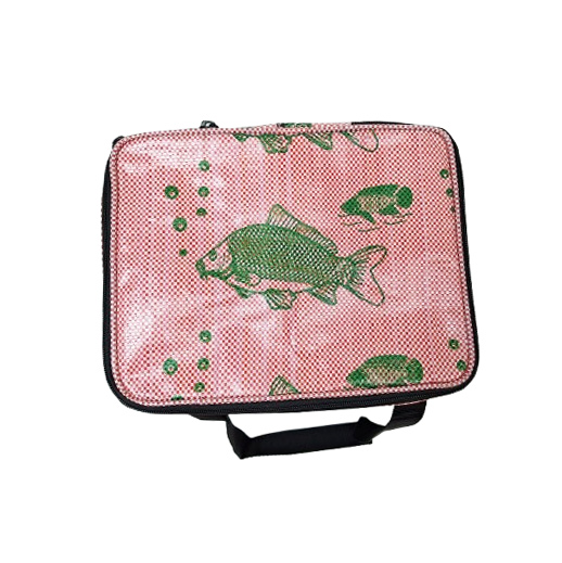 Upcycling - Lunchbag aus recyceltem Fischfuttersack light pink