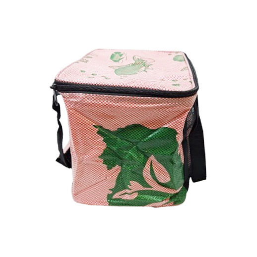 Upcycling - Lunchbag aus recyceltem Fischfuttersack light pink