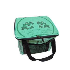 Upcycling - Lunchbag aus recyceltem Futtersack Frosch grün