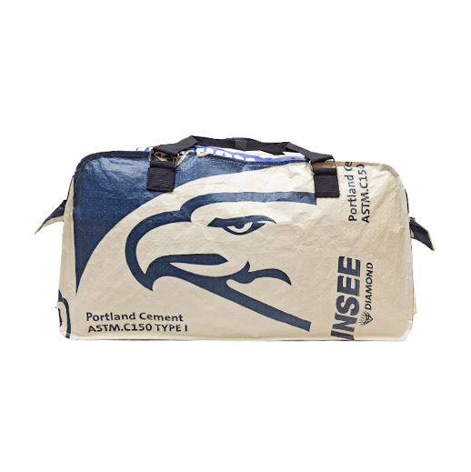 Upcycling - Extra grosse Sporttasche aus recycelten Zementsäcke Adler