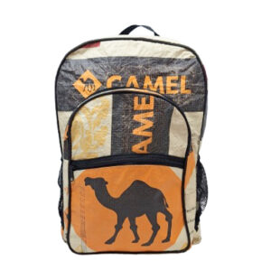 Upcycling - Grosser Rucksack aus recycelten Zementsäcke Camel