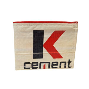 Upcycling - kompakte Geldbörse aus recyceltem Zementsack K-Cement
