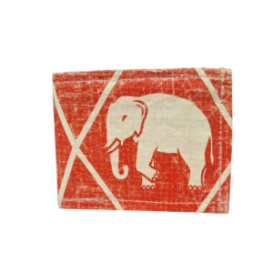 Upcycling - kompakte Geldbörse aus recycelten Zementsäcke Elephant creme