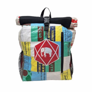 Upcycling - Kurierrucksack 2.0 aus recycelten Säcke Patchwork Elephant