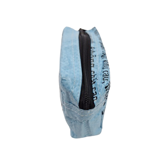 Upcycling - Mini Organizer aus recycelten Fischfuttersäcke blau