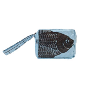 Upcycling - Mini Organizer aus recycelten Fischfuttersäcke blau
