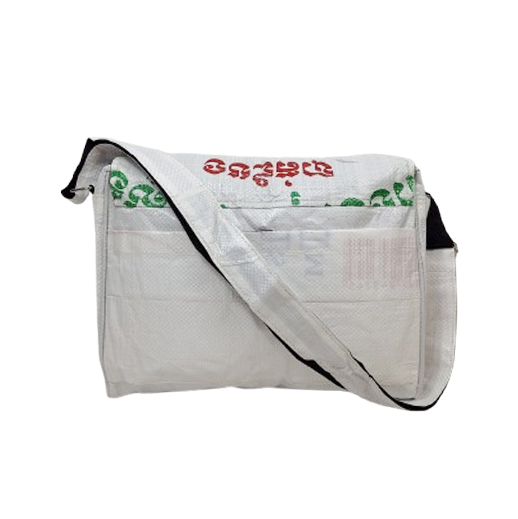 Upcycling - Umhängetasche Medium aus recycelten Reissäcke Lotus